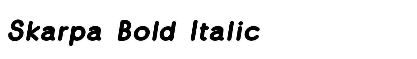 Skarpa Bold Italic